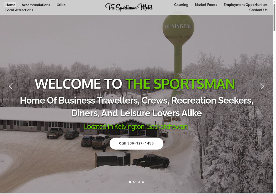 Sportsman Motel website screenshot